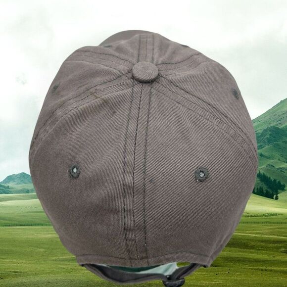 Cabela's Club  Baseball Cap Gray Yellow Strapback Embroidered One Size UNISEX - Picture 8 of 10